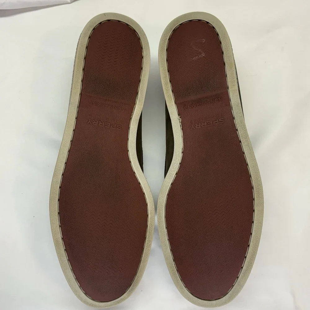 Sperry Top Sider A/O 2 Eye Boat Shoes Leather Men 11M Casual Preppy Gucci Stripe